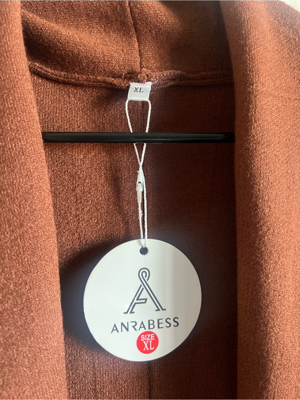 ANRABESS Women's Size XL Oversized Long Open Front Cardigan Caramel Casual NWT - Picture 7 of 13